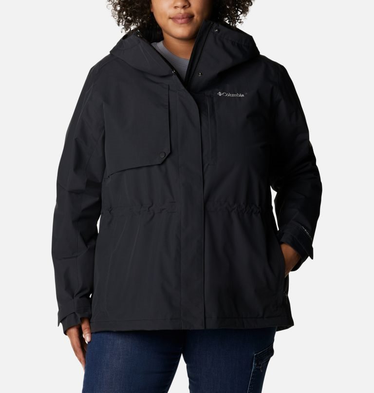 Women\'s Columbia Hadley Trail Jackets Black | Plus Size CA-B0153